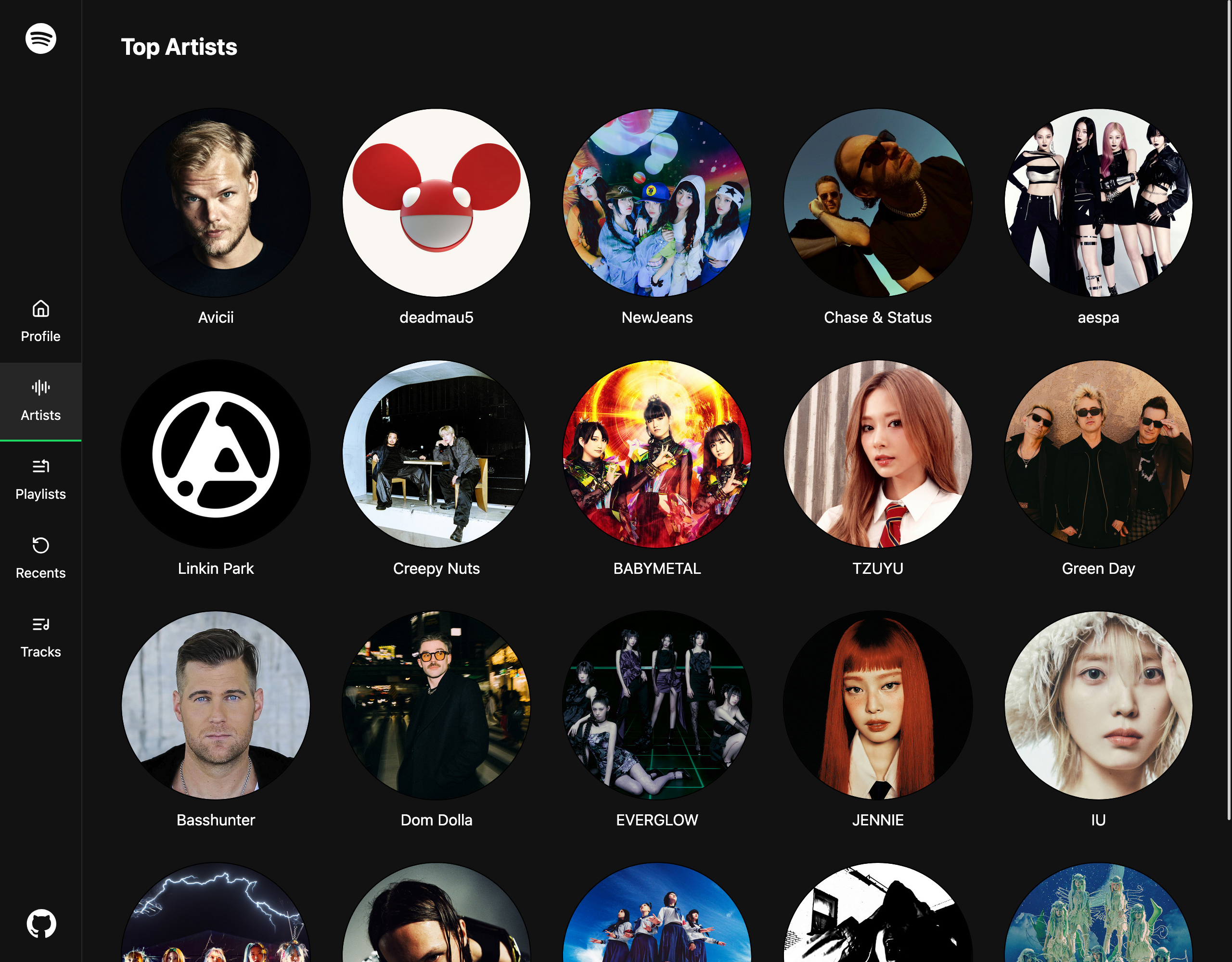 Image of a music app, emphasizing its design and usability for music enthusiasts.